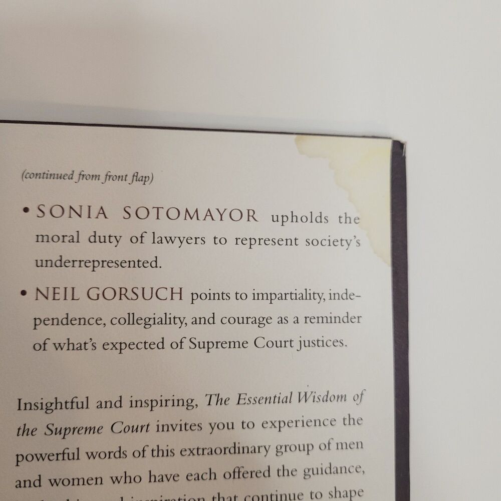 The Essential Wisdom of the Supreme Court Hardcover Book Carol Kelly-Gangi - Picture 6 of 6
